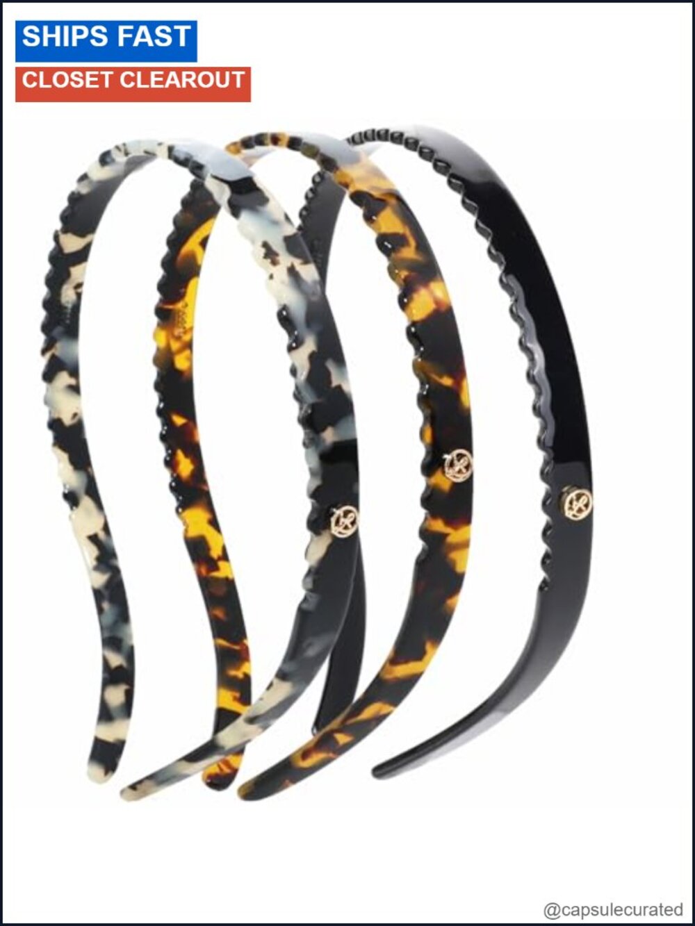 3 Pack Acetate Eyewear Headbands Non Slip Hair Accessories for Women